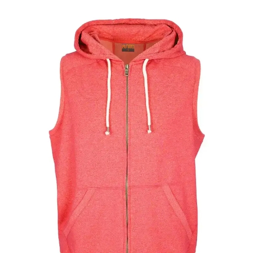 Picture of RAMO, Mens Heather Sleeveless Zip Hoodie